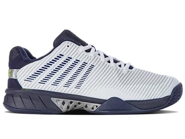 K-Swiss Men's Hypercourt Express 2 Tennis Shoe, White/Peacoat/Silver, 10.5 M