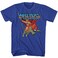 American Classics Masters of The Universe TV Series He-Man Rides Into Battle Adult T-Shirt - Blue