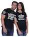 Matching Shirts for Couples Set for him and her King Queen T-Shirts Black M/L