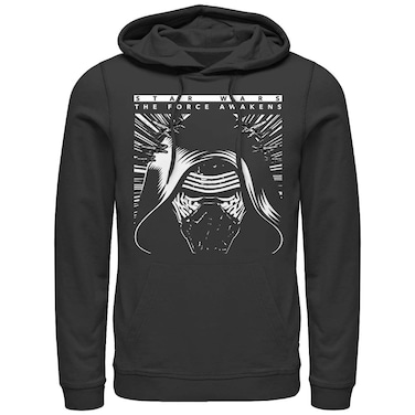 STAR WARS Men's The Force Awakens Kylo Ren X-Wings Pull Over Hoodie - Black - Small