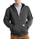 Carhartt Men's Rain Defender Rutland Thermal Lined Hooded Zip Front Sweatshirt 100632,Carbon Heather,Large