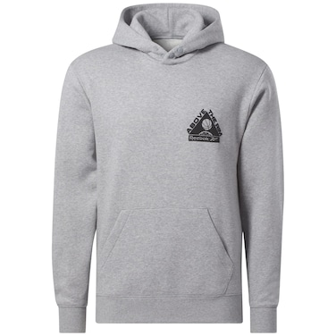 Reebok Men's Basketball Above The Rim Hoodie, Medium Grey Heather, XX-Large