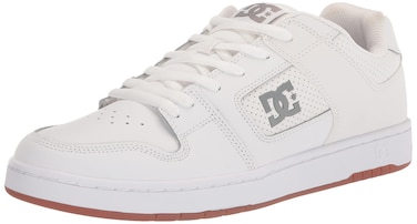 DC Men's Manteca 4 Casual Skate Shoe, White/Battleship/White, 3.5