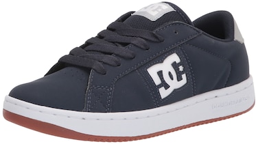 DC Men's Striker Skate Shoe, Navy White, 3.5