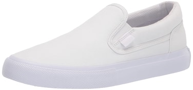 DC Men's Manual Slip-ON Skate Shoe, White, 12