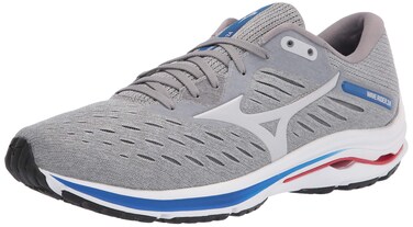 Mizuno Men's Wave Rider 24, Lunar Rock/Nimbus Cloud, 7 D US