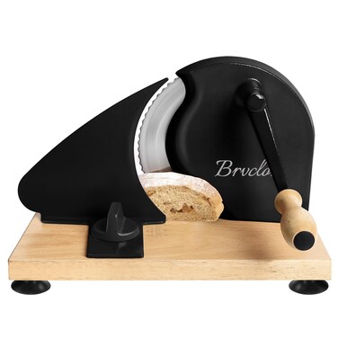 Manual Bread Slicer for Homemade Sourdough Bread, Adjustable Thickness, Evenly Slicing, Hand Crank Bread Slicer with Scale Line and Suction Cup, Sharp Blade, Suitable for Sourdough, Crusty Bread, Etc