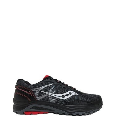 Saucony Men's Grid Escape TR5 Running Shoe, Black/Silver, 9.5