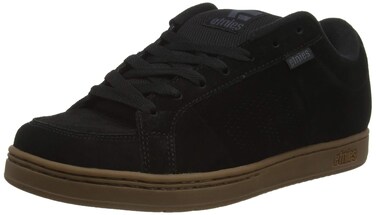 Etnies Kingpin Men's Skateboarding Shoe Classic Puffy Sustainable, Comfortable &amp; Durable Footwear With Die-cut EVA Insole - Black/Dark Grey/Gum - 12