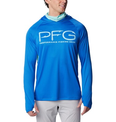 Columbia Men's Terminal Tackle Vent Hoodie, Vivid Blue/Gulf Stream, XX-Large