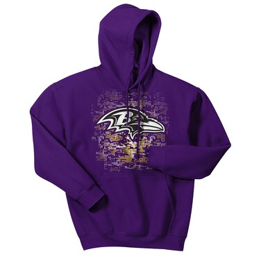 Zubaz Men's Standard Digital Logo Hoodie, Team Color, XX-Large