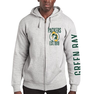 Junk Food Clothing x NFL - Green Bay Packers - MVP Zip Hoodie - Unisex Adult Full Zip Hooded Sweatshirt for Men and Women - Size Small