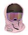 MDXONE Kids Over The Helmet Balaclava Children face mask with Buttons - Pompoms with Elastics Sold Separately (Light Mauve)