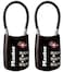 Master Lock Padlock, Set Your Own Combination TSA Locks for Luggage, Travel Zipper Lock with Cable Shackle is 1-3/16 in. Wide, Colors May Vary, 4688T, 2 Count (Pack of 1)