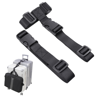 Vigorport Luggage Straps, Luggage Connector Straps for Suitcases Add A Bag and Connect Your 2 Suitcases Together Adjustable Attachment Accessories Belts (1'' Width S Size)