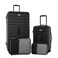 Wrangler Tall Trunk Luggage 4 Piece Set, Black