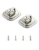 QWORK Laptop Cable Lock Anchor, 2 Pack Steel Desk Mount Anchor Accessory, Security Anchor Base Plate for Laptop Cable Locks, for Keyed or Combination Cable Locks