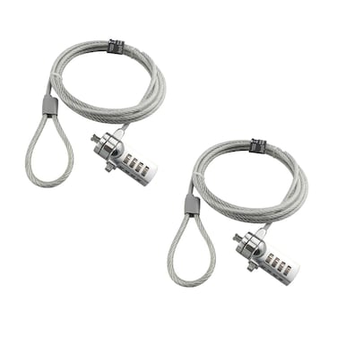 AOMGD 2 Pcs 6-Foot Laptop Lock Notebook Combination Lock Security Cable 4 Digit Password Protections and Theft Deterrent
