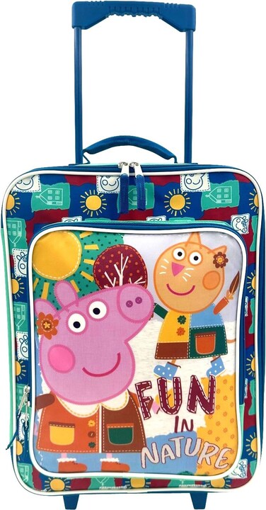 Fast Forward Kid's License 16" Soft Side Wheeled Pilot Case- Rolling Luggage (Peppa Pig)