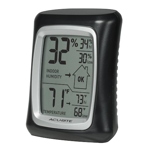 AcuRite Indoor Digital Thermometer &amp; Hygrometer with Temperature and Humidity Gauge (00325)