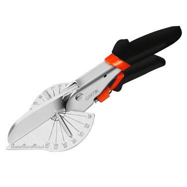 GARTOL Miter Shears, Multifunctional Trunking Shears for Angular Cutting of Moulding and Trim, Adjustable at 45 to 135 Degree, Hand Tools for Cutting Soft Wood, Plastic, PVC, No Replacement Blade