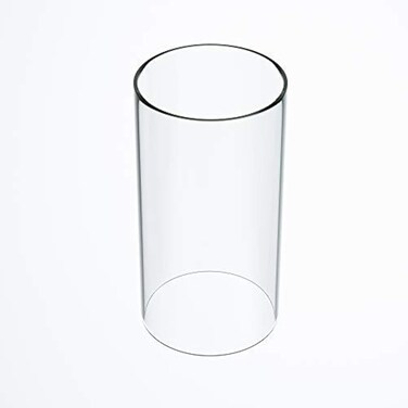 TLLAMP Large Size Hurricane Candle Holder Glass, Glass Cylinder Open Both Ends, Open Ended Hurricane, Glass Lamp Shade Replacement (3.5" Wide x 4" Tall) Multiple Specifications