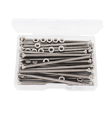 60pcs M3 x 70mm Machine Screws Nut Assortment Kit, Phillips Pan Head, 304 Stainless Steel