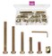 Crib Bolts Replacement Kit, cSeao 50pcs Zinc Plated M6 Socket Cap Screws Barrel Nuts for Crib Cot Chairs Furniture Bed, M6x15mm/25mm/35mm/45mm/55mm