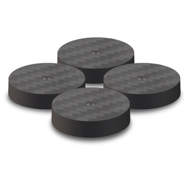 Monosaudio 4Pcs Carbon Fiber Isolation Speaker Spikes Pads 25X5mm Speaker Spike Floor Protectors Speaker Isolation Feet for Audio,Speakers,Subwoofers,Amplifier,Home Theater,Turntable,DAC(Black)