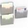 Simple Houseware Wall Mount Single Pocket File Organizer Holder, Silver - 3 Pack