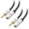 Cable Matters 2-Pack Headphone Extension Cable 15 ft (3.5mm Extension Cable/Aux Extension Cable, Aux Cord Extension) in Black - 15 Feet
