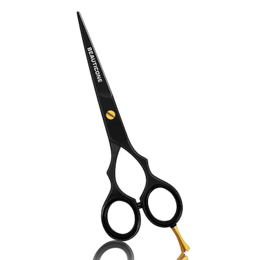 BEAUTICONE Hair Cutting Scissors   6.5 Inch Stainless Steel Barber Scissors   Hairdressing Scissors for Salon   Smooth &amp; Sharp Edge Blades, Razor Edge - Hair Scissors for Men &amp; Women (Black)