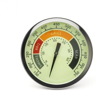 3 1/8&rdquo; Accurate Luminous BBQ Thermometer Gauge for Oklahoma Joe&rsquo;s Smokers 3695528R06 &amp; Most Charcoal Pellet Wood Pit Smoker Grills, 1/2 NPT Male Thread Temperature Gauge Replacement, Grill Thermostat