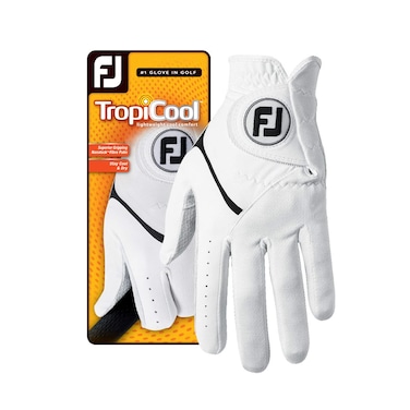 FootJoy TropiCool Gloves, White, X-Large, Worn on Left Hand