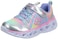 Skechers girls Heart Lights-rainbow Lux Sneaker, Silver/Multi, 10 Little Kid US