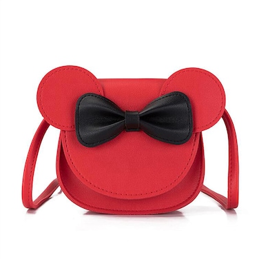 Bolley Joss Crossbody Purse Bowknot Shoulder Bag Handbag Little Girl's Cute Purse with Cartoon Mouse Ears