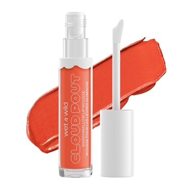 wet n wild Liquid Lipstick Cloud Pout Marshmallow, Orange-Red Sugar-Holic   Matte Lip Cream Mousse   Argan Oil   Vitamin E