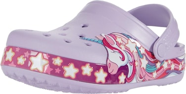 Crocs Kids' Unicorn Clog, Lavender, 4 Toddler