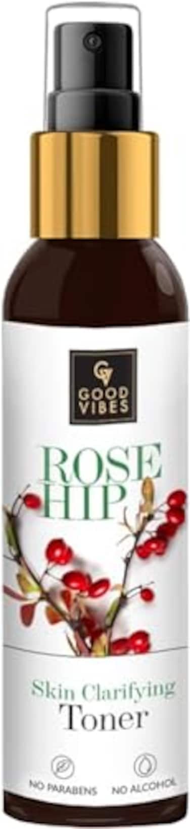 Good Vibes Rosehip Clarifying Toner   Replenishes Moisture   Gently Hydrates Skin   Restores pH Balance   Enhances Skin Tone   4.06 Fl Oz/120ml
