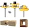Lock Miter 45 Degree Joint Router Bits + 2Pcs Tongue and Groove Set [1/4-Inch Shank], APLUS 45&deg; Lock Mitre Glue Joint Router Bit + Router Bit Set 3 Teeth T Shape, Wood Milling Cutter Woodworking Tool