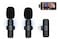 MMBGJKG Wireless Microphone for iPhone iPad, Professional Wireless Lavalier Microphone for Video Recording, Clip On Lapel Mic for YouTube/Interview/Vlog, Auto Sync and Noise Reduction (Black2)