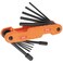 Klein Tools 70550 Hex Wrench Key Set, 11 SAE Sizes, Heavy Duty Folding Allen Wrench Tool with Extra Long Hex Keys