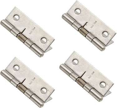 Rannb Spring Hinge Self Opening Hinge 2" Length Stainless Steel Door Hinge - Pack of 4