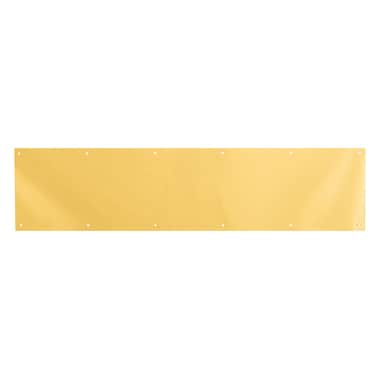 Prime-Line MP4618 Kick Plate, 8 In. x 34 In., Brite Brass on Aluminum Door Kick Plate (Single Pack)