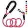 Petmegoo 5ft 1/2in Strong Pink Dog Leash for Large Dogs &amp; Medium Size Dogs - Highly Reflective Heavy Duty Dog Rope Leash with Soft Padded Anti-Slip Handle- for 18-120 lbs Dogs