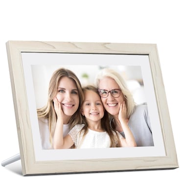 Dragon Touch Digital Picture Frame WiFi 10 inch IPS Touch Screen Digital Photo Frame Display, 32GB Storage, Auto-Rotate, Share Photos via App, Email, Cloud, Classic 10 White, XKS0001-WT-US2
