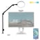 LUME CUBE Edge Light 2.0 LED Black Desk Lamp   Dimmable Home Office Desk Light with USB Charging Port &amp; Strong Swing Arm   Adjustable Color Temperature and Brightness   Circle Webcam Light