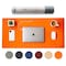 Nordik Leather Desk Mat Cable Organizer - Tangerine Orange 35 X 17 inch - Premium Extended Mouse Mat for Home Office Accessories - Non-Slip Vegan Leather Desk Pad Protector &amp; Desk Blotter Pad