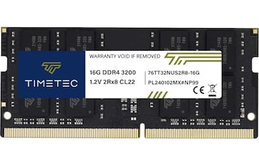 Timetec 16GB DDR4 3200MHz (or 2933MHz or 2666MHz) PC4-25600 Non-ECC Unbuffered 1.2V CL22 2Rx8 Dual Rank 260 Pin SODIMM Laptop Notebook PC Computer Memory RAM Module Upgrade