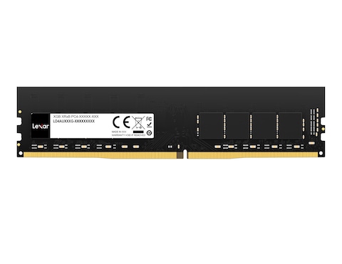 Lexar 8GB Single DDR4 UDIMM RAM 3200MT/s CL22 288-Pin Desktop Memory, Black (LD4AU008G-B3200GSST)